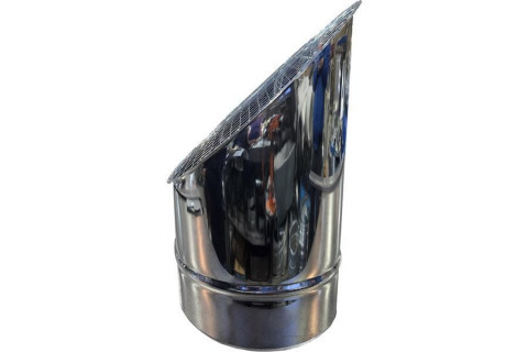 Косой или скошенный участок воздуховода круглого сечения с сеткой Ф200-150-45  Рулон оц.(08ПС)0.50 [Сетка сварная/-]