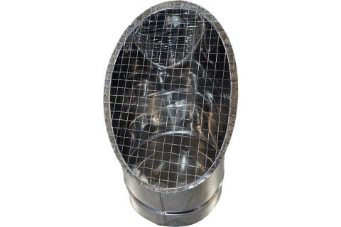 Косой или скошенный участок воздуховода круглого сечения с сеткой Ф200-150-45  Рулон оц.(08ПС)0.50 [Сетка сварная/-]