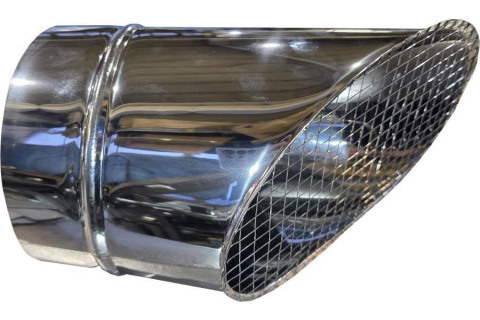 Косой или скошенный участок воздуховода круглого сечения с сеткой Ф200-150-45  Рулон оц.(08ПС)0.50 [Сетка сварная/-]