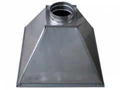 Зонт вытяжной прямоугольного сечения тип 1 1000x500-500/225x225/Ф125-80  Рулон оц.(08ПС)0.70 [ш20у95/-]